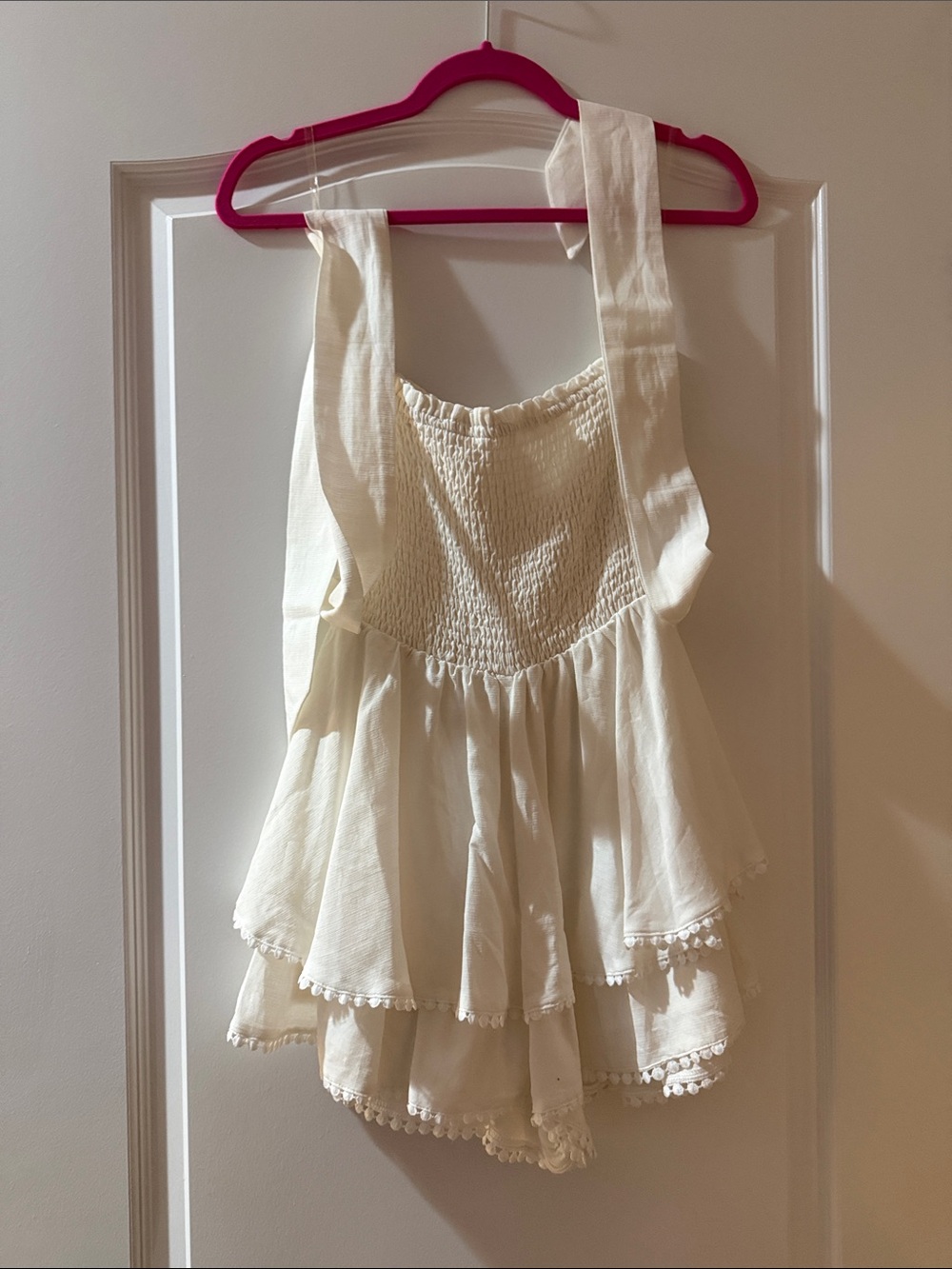 Style Rack Cream Tiered Sundress - Picture 1 of 2